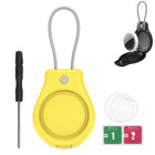Llavero con AirTag de Cuero Genuino - Funda Protectora para Mascotas, Equipaje y Bolsos
