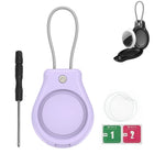 Llavero con AirTag de Cuero Genuino - Funda Protectora para Mascotas, Equipaje y Bolsos