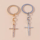Llaveros originales para coche - Cruz de Cristal Premium para Hombre y Mujer, Llavero Religioso Eleg