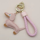 Llavero con Foto Personalizado - Sausage Dog PU Leather Colgante para Llaves, Regalo Original para H