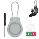 Llavero con AirTag de Cuero Genuino - Funda Protectora para Mascotas, Equipaje y Bolsos