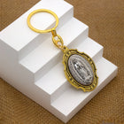 Llavero para Bolso Virgen de Guadalupe - 5cm Medalla Oval Inspiracional con Mosquetón, Regalo Religi