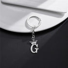 Llaveros Originales para Coche - Corona DIY A-Z Letras Colgante Acero Inoxidable Personalizado Regal