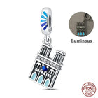 Llaveros Charms de Plata 925: Torre Eiffel, Coliseo, Arco del Triunfo - Luminosos y Elegantes