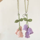 Llavero a Crochet Paso a Paso - Flores Tejidas a Mano, Llavero de Lana Artesanal Premium para Mujer,