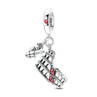 Llaveros Charms de Plata 925: Torre Eiffel, Coliseo, Arco del Triunfo - Luminosos y Elegantes