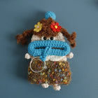 Llaveros Originales para Regalo - Funny Sausage Mouth Girl Crochet Keychain Personalizado