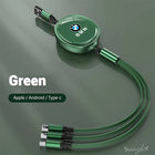 Llavero para llaves de coche BMW M a Crochet: Cable USB Carga Rápida 3 en 1 – Metal y ABS Premium