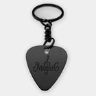 Bag Charm Llavero Guitarra Negro Acero Inoxidable Gótico Y2K - Charm para Bolso Mujer Hombre