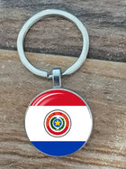 Llavero Metal Bandera Sudamérica Brasil Chile Argentina Perú Colombia - Recuerdo Turístico Premium