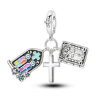 Llaveros Charms de Plata 925: Torre Eiffel, Coliseo, Arco del Triunfo - Luminosos y Elegantes