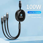 Llavero para llaves de coche BMW M a Crochet: Cable USB Carga Rápida 3 en 1 – Metal y ABS Premium