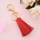 Llavero de Cuero Corto con Borla - Keychain Premium para Bolso, Mochila y Regalo