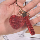 Llavero a Crochet para Hombre Corazón Multicolor Strass Aleación Premium Bolso Mujer
