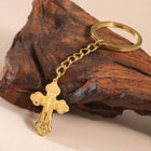 Llavero para Bolso Cruz Ortodoxa Rusa - Charm Elegante y Premium en Acero Inoxidable