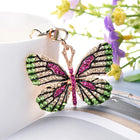 Llavero con Peluche de Tortuga Marina - Cristal Rhinestone y Metal, Diseño Marino para Bolso y Llave