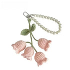 Llavero a Crochet Paso a Paso - Flores Tejidas a Mano, Llavero de Lana Artesanal Premium para Mujer,