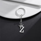 Llaveros Originales para Coche - Corona DIY A-Z Letras Colgante Acero Inoxidable Personalizado Regal