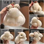 Llavero con Peluche de Conejito Pompón – Accesorio Premium Hecho a Crochet