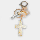 Bag Charm Cruz Mariposa Cristiano Llavero Resina Premium para Bolso Mochila