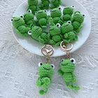 Llavero a Crochet Paso a Paso - Rana Verde Hecho a Mano Amigurumi, Accesorio Ecológico para Mochila,