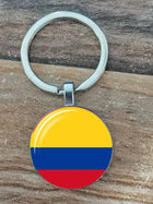 Llavero Metal Bandera Sudamérica Brasil Chile Argentina Perú Colombia - Recuerdo Turístico Premium