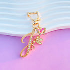 Llavero para Bolso Boutique Angel Iniciales A-Z Mariposa Cristal Metal Charm Colgante Regalo Madre M