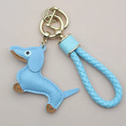 Llavero con Foto Personalizado - Sausage Dog PU Leather Colgante para Llaves, Regalo Original para H