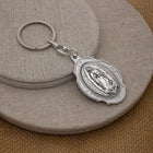 Llavero para Bolso Virgen de Guadalupe - 5cm Medalla Oval Inspiracional con Mosquetón, Regalo Religi