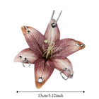 Llavero de Flores Orquídea y Lirio Artesanal - Keychain Premium para Decoración de Bolsos