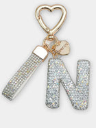 Bag Charm Llavero Elegante con Inicial Diamante - Regalo Premium para Bolso