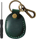 Llavero con AirTag de Cuero Genuino - Funda Protectora para Mascotas, Equipaje y Bolsos