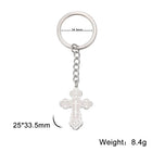 Llavero para Bolso Cruz Ortodoxa Rusa - Charm Elegante y Premium en Acero Inoxidable