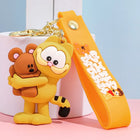 Set de Llaveros con Peluches Originales Garfield & Odie 3D Silicona - Regalo Divertido