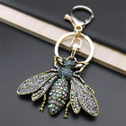 Llaveros Bonitos para Mujer - Colgante Abeja Vintage Cristal y Rhinestone, Llavero Elegante para Bol