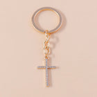 Llavero a Crochet Paso a Paso: Cruz Elegante con Cristal – Colgante Religioso Premium para Coche, Bo
