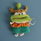 Llaveros Originales para Regalo - Funny Sausage Mouth Girl Crochet Keychain Personalizado