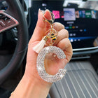 Llaveros Originales para Coche - Abeja con Diamantes y Letras, Colgante Elegante para Llaves