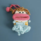 Llaveros Originales para Regalo - Funny Sausage Mouth Girl Crochet Keychain Personalizado