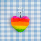 Llavero con Foto Personalizado - Corazón de Pompón Suave para Llavero, Mochila y Bolso - Regalo Únic