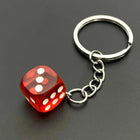 Charm para bolsos Llavero Dados Transparentes 3 Piezas - Resina Premium para Gamers