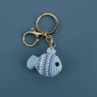 Llavero con foto personalizado - Pez de Oro Tejido a Mano, Llavero Creativo de Ganchillo, Accesorio
