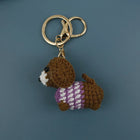 Llavero con Peluche Tejido a Mano - Perro Salchicha Dachshund Crochet, Suave y Original