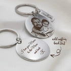 Llavero con Foto Personalizado - Llavero de Acero Inoxidable Grabado, Retrato Redondo, Regalo Único