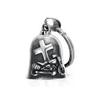 Llavero para Moto que No Raya la Tija - Alas de Ángel Guardián y Campana Protectora, Amuleto Exorcis