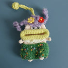 Llaveros Originales para Regalo - Funny Sausage Mouth Girl Crochet Keychain Personalizado