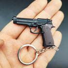 Llavero para moteros: Pistola 92F de aleación, réplica detallada y resistente