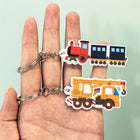 Llaveros Originales para Coche - Set de 16 Vehículos Tren, Helicóptero, Avión, Accesorios Clave Prem
