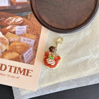 Llavero Personalizado Croissant y Café - Diseño Resina Premium