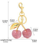 Llavero para Bolso Cereza Roja - Colgante de Frutas de Verano, Accesorio Elegante para Mujer